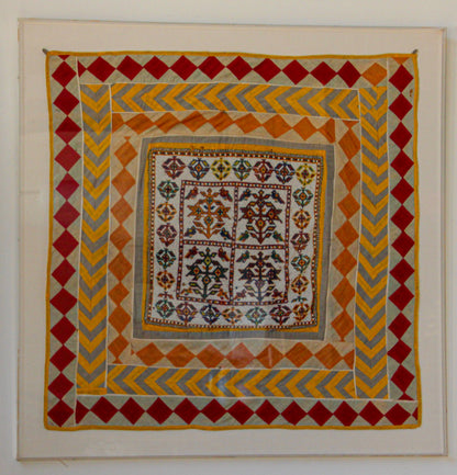 Vintage Gujarat Saurashta Ethnic Beaded Textile India Framed — additional view 5