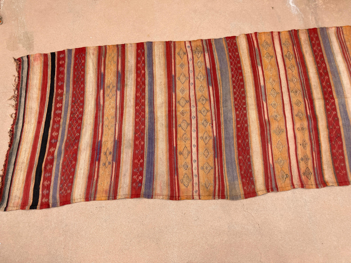 Vintage Moroccan Kilim Rug by Berber Tribes, Handwoven Wool, 1960s — Morocco