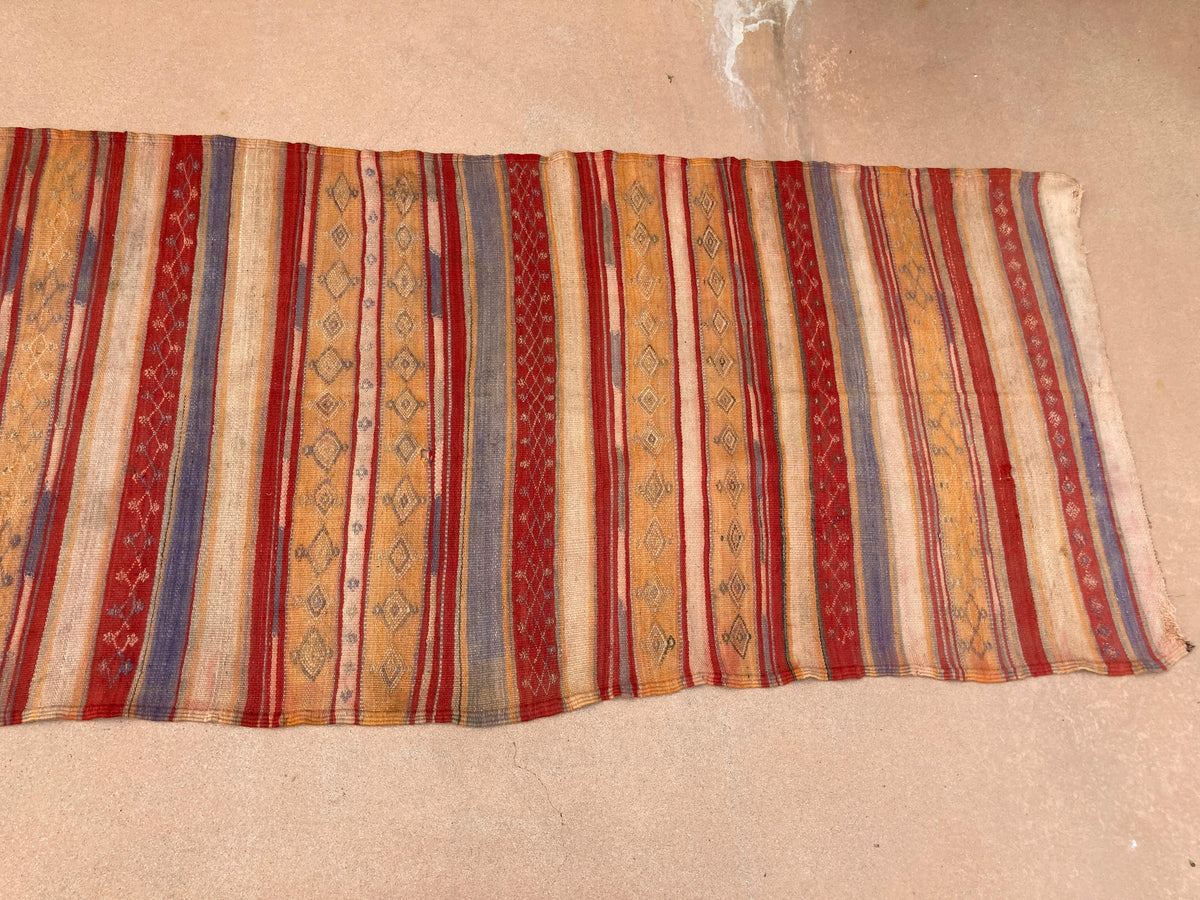 Vintage Moroccan Kilim Rug by Berber Tribes, Handwoven Wool, 1960s — Morocco