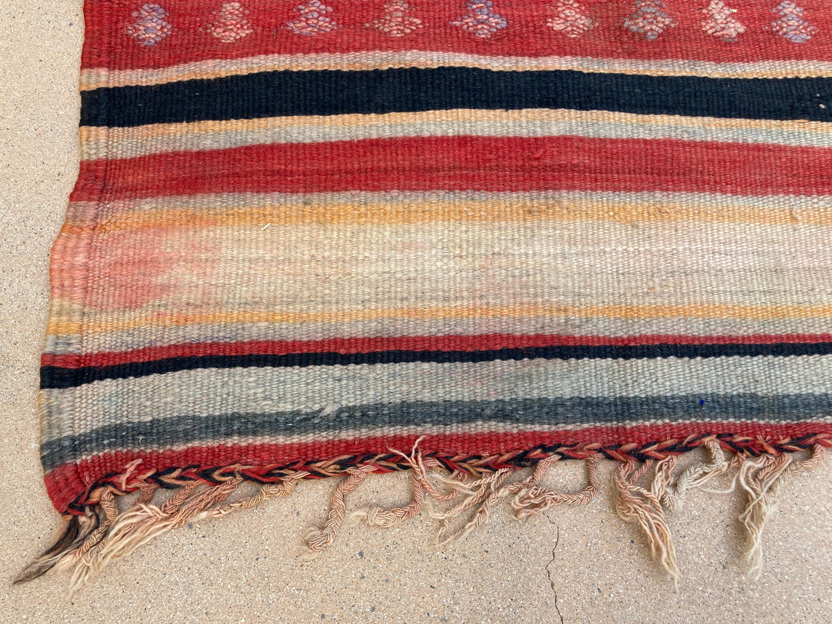Vintage Moroccan Kilim Rug by Berber Tribes, Handwoven Wool, 1960s — Morocco