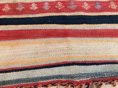 Vintage Moroccan Kilim Rug by Berber Tribes, Handwoven Wool, 1960s — Morocco