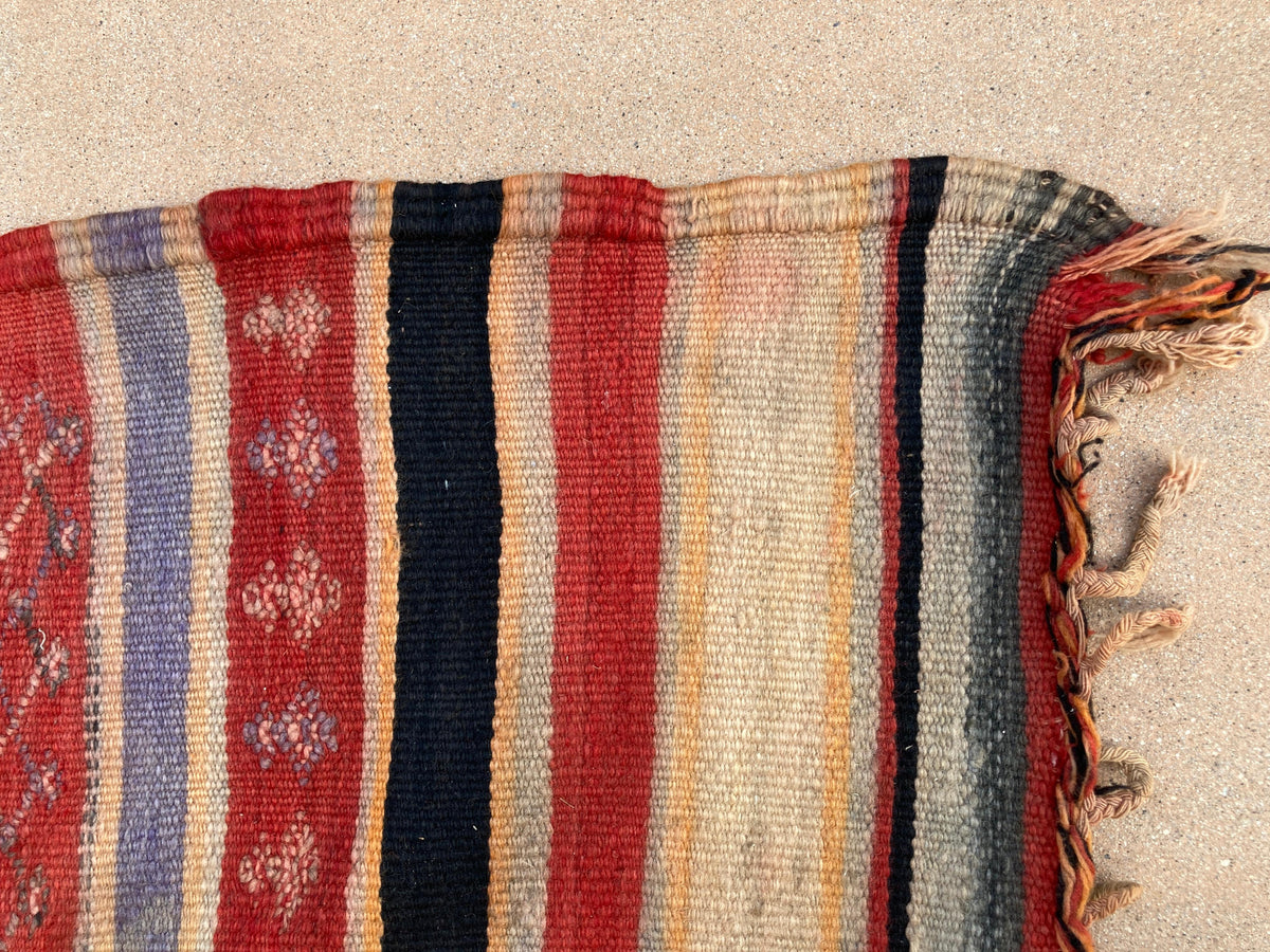 Vintage Moroccan Kilim Rug by Berber Tribes, Handwoven Wool, 1960s — Morocco