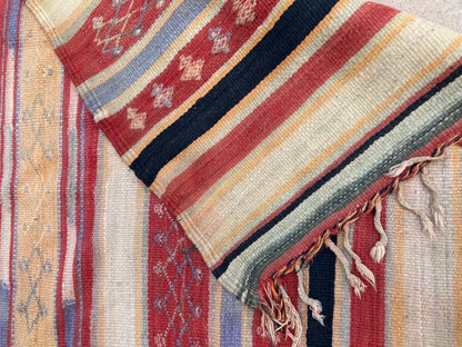 Vintage Moroccan Kilim Rug by Berber Tribes, Handwoven Wool, 1960s — Morocco