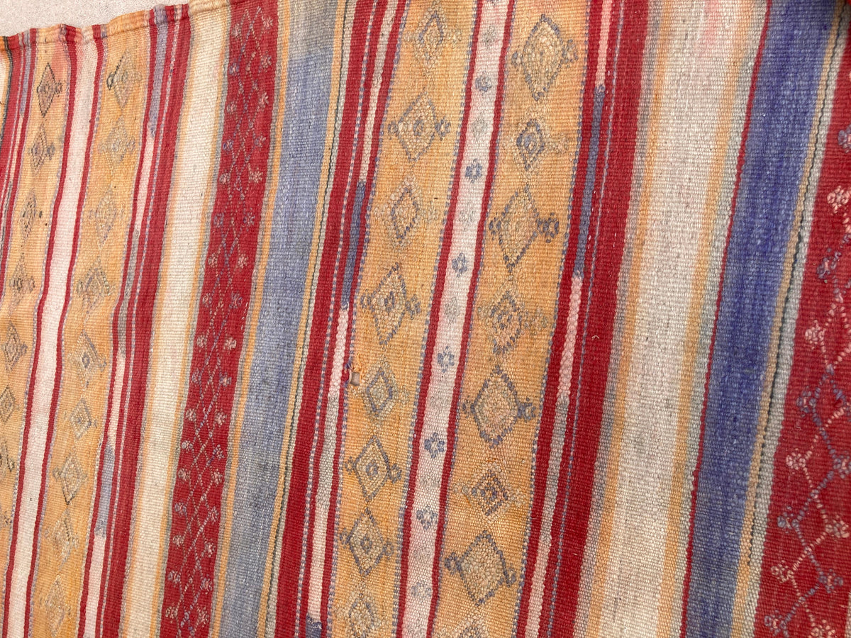 Vintage Moroccan Kilim Rug by Berber Tribes, Handwoven Wool, 1960s — Morocco