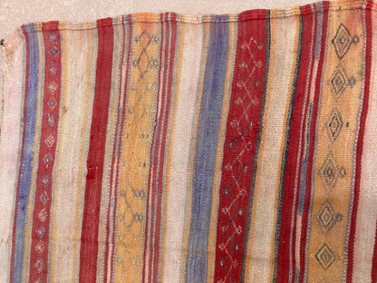 Vintage Moroccan Kilim Rug by Berber Tribes, Handwoven Wool, 1960s — Morocco