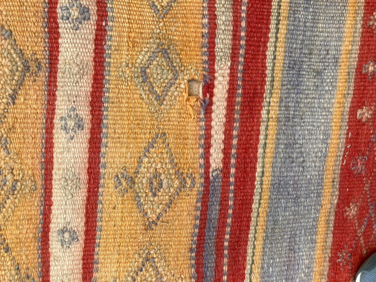 Vintage Moroccan Kilim Rug by Berber Tribes, Handwoven Wool, 1960s — Morocco