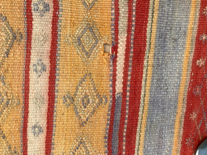 Vintage Moroccan Kilim Rug by Berber Tribes, Handwoven Wool, 1960s — Morocco