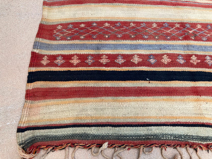 Vintage Moroccan Kilim Rug by Berber Tribes, Handwoven Wool, 1960s — Morocco