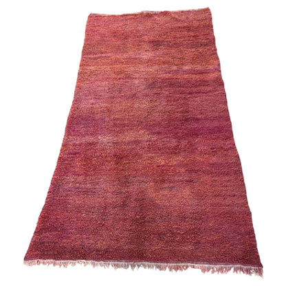 Moroccan Shaggy Wool Rug by Berber Tribes, Red High Pile, Vintage 1980