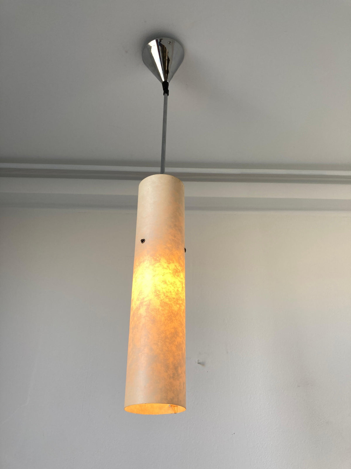 Stitched Parchment Pendant Light in the Style of Santa & Cole, Spain, 1980 — additional view 15