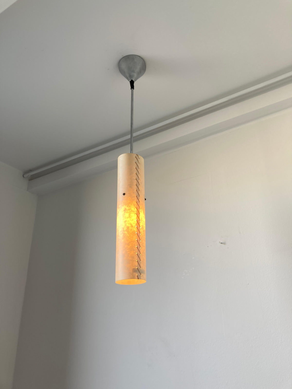 Stitched Parchment Pendant Light in the Style of Santa & Cole, Spain, 1980 — additional view 17