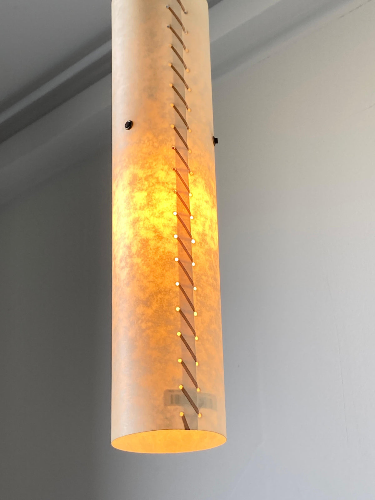 Stitched Parchment Pendant Light in the Style of Santa & Cole, Spain, 1980 — additional view 20