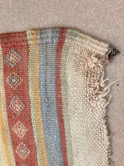 Vintage Moroccan Kilim Rug by Berber Tribes, Handwoven Wool, 1960s — Morocco