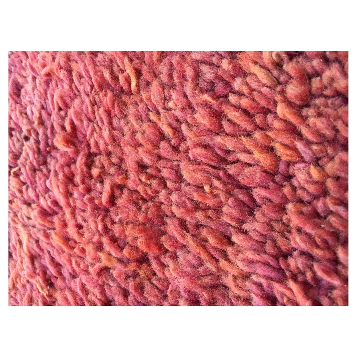 Moroccan Shaggy Wool Rug by Berber Tribes, Red High Pile, Vintage 1980