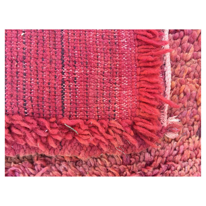 Moroccan Shaggy Wool Rug by Berber Tribes, Red High Pile, Vintage 1980
