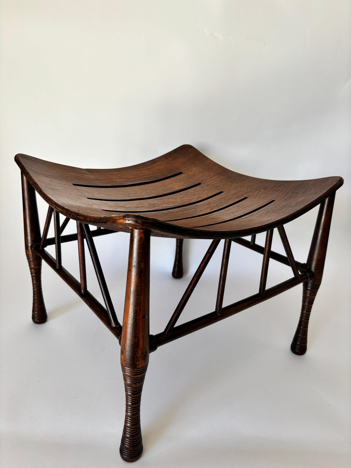 Egyptian Revival Thebes Stool, Attributed to Liberty of London, Early 20th Century — additional view 19