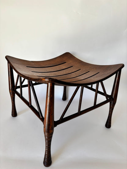 Egyptian Revival Thebes Stool, Attributed to Liberty of London, Early 20th Century — additional view 19