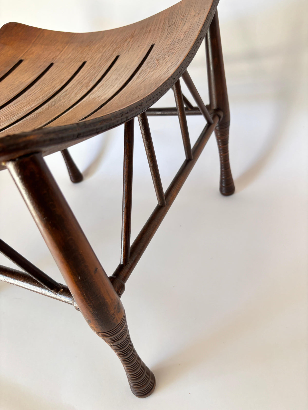 Egyptian Revival Thebes Stool, Attributed to Liberty of London, Early 20th Century — additional view 7