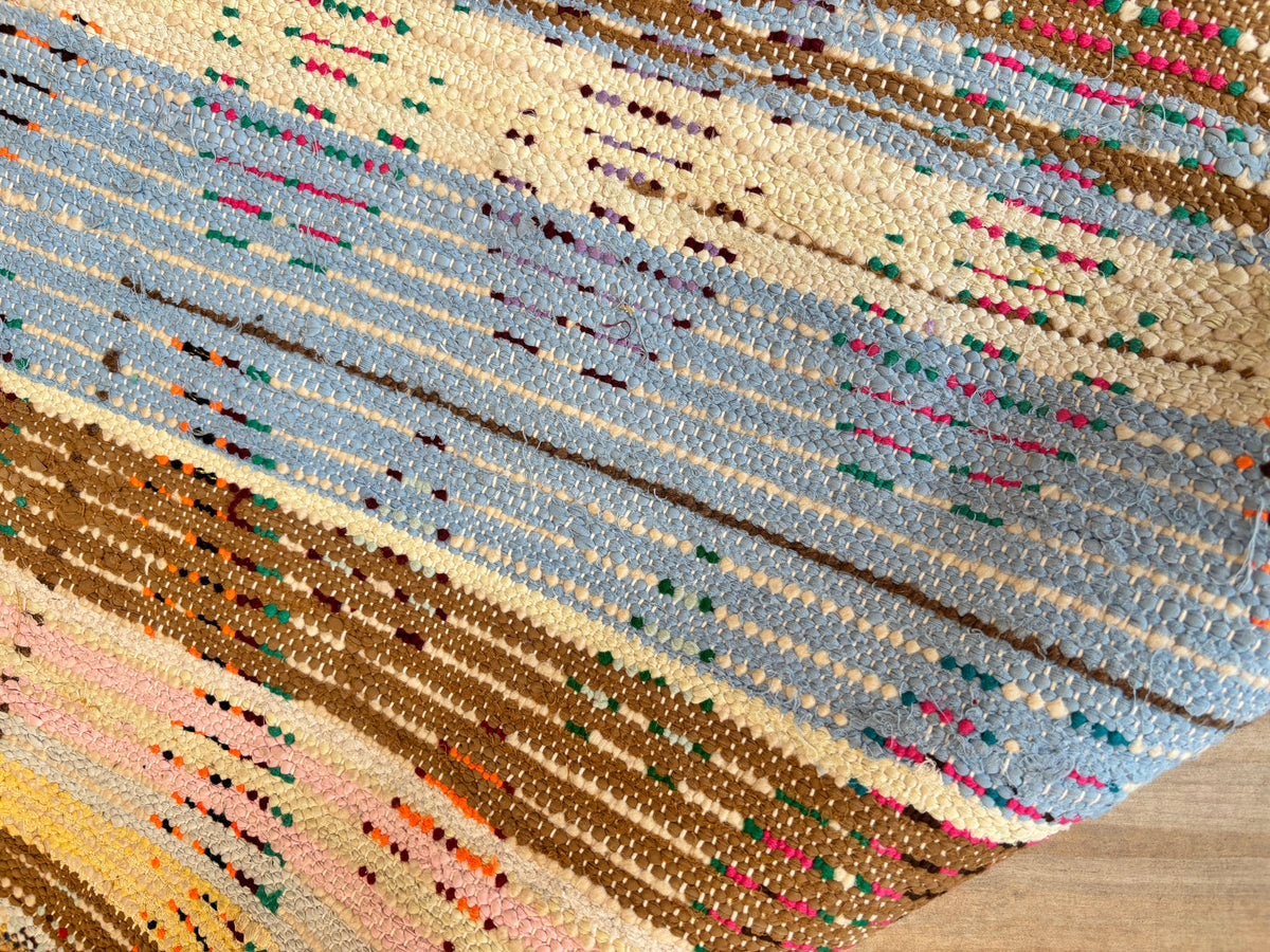 Vintage Moroccan Azilal Berber Boucherouite Rug, 1960s Hand-Knotted — Morocco