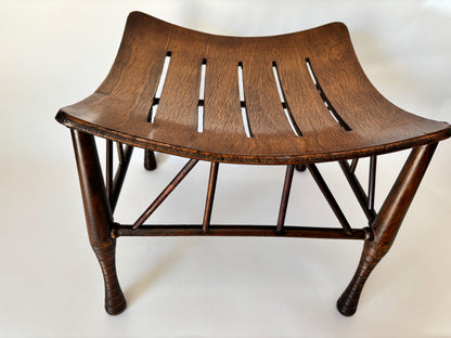 Egyptian Revival Thebes Stool, Attributed to Liberty of London, Early 20th Century — additional view 2