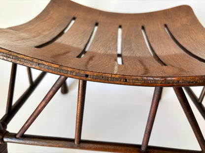 Egyptian Revival Thebes Stool, Attributed to Liberty of London, Early 20th Century — additional view 6