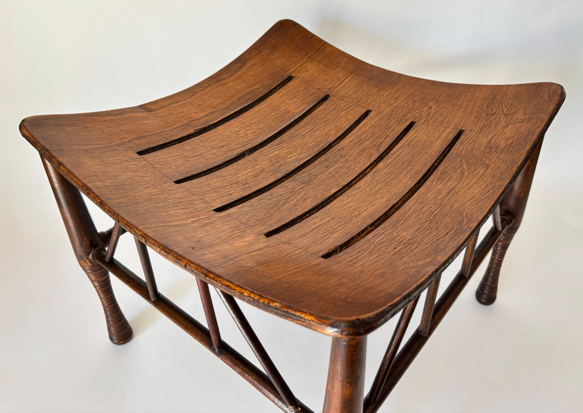 Egyptian Revival Thebes Stool, Attributed to Liberty of London, Early 20th Century — additional view 9