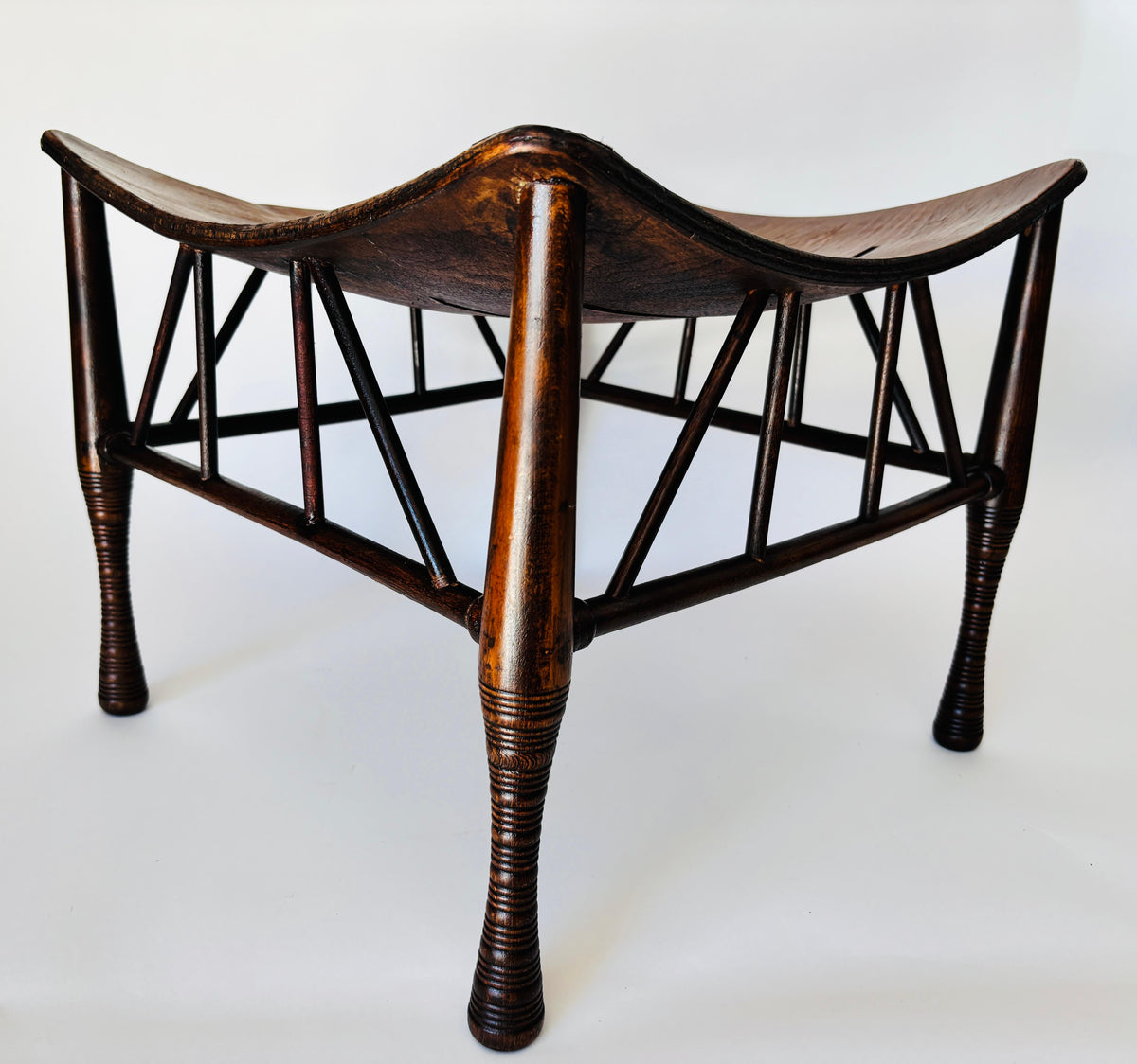 Egyptian Revival Thebes Stool, Attributed to Liberty of London, Early 20th Century — additional view 18