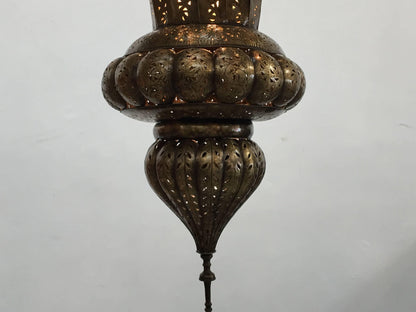 Vintage Large Brass Moroccan Chandelier in Alberto Pinto Moorish Style – view 6