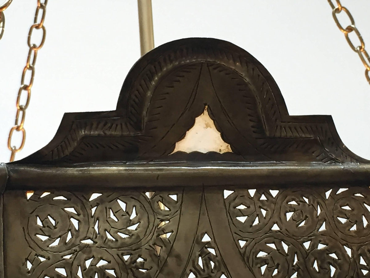 Vintage Large Brass Moroccan Chandelier in Alberto Pinto Moorish Style – view 8