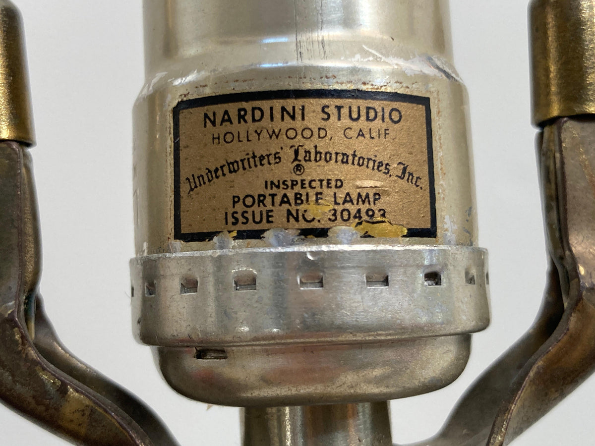 Nardini Studio of California 1960 Pair of Large White Ceramic Table Lamps — United States