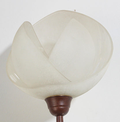 Metal Floor Lamp with Murano Glass Frosted Shade by Relco Milano, Italy, 1980s — detail view 5