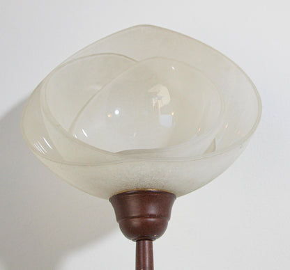 Metal Floor Lamp with Murano Glass Frosted Shade by Relco Milano, Italy, 1980s — detail view 8
