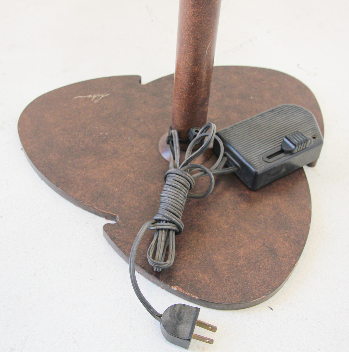 Metal Floor Lamp with Murano Glass Frosted Shade by Relco Milano, Italy, 1980s — detail view 11