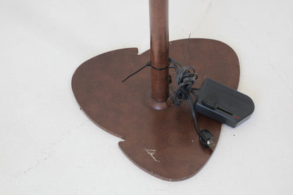 Metal Floor Lamp with Murano Glass Frosted Shade by Relco Milano, Italy, 1980s — detail view 16