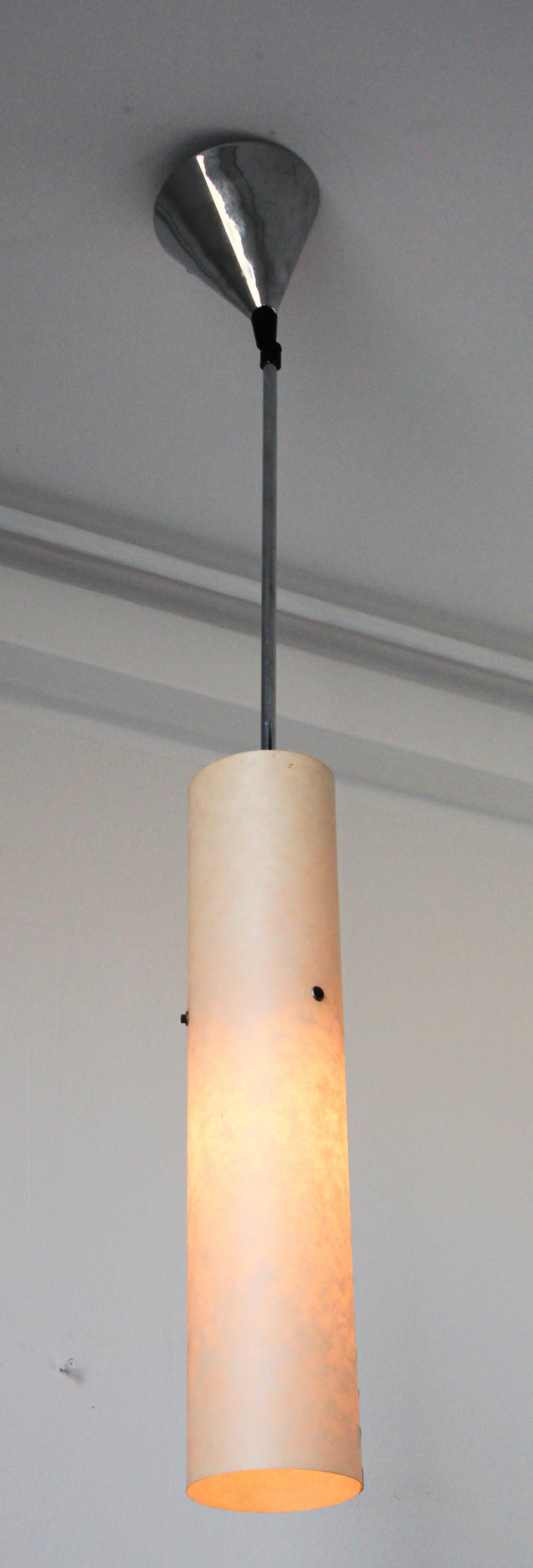 Stitched Parchment Pendant Light in the Style of Santa & Cole, Spain, 1980 — additional view 3