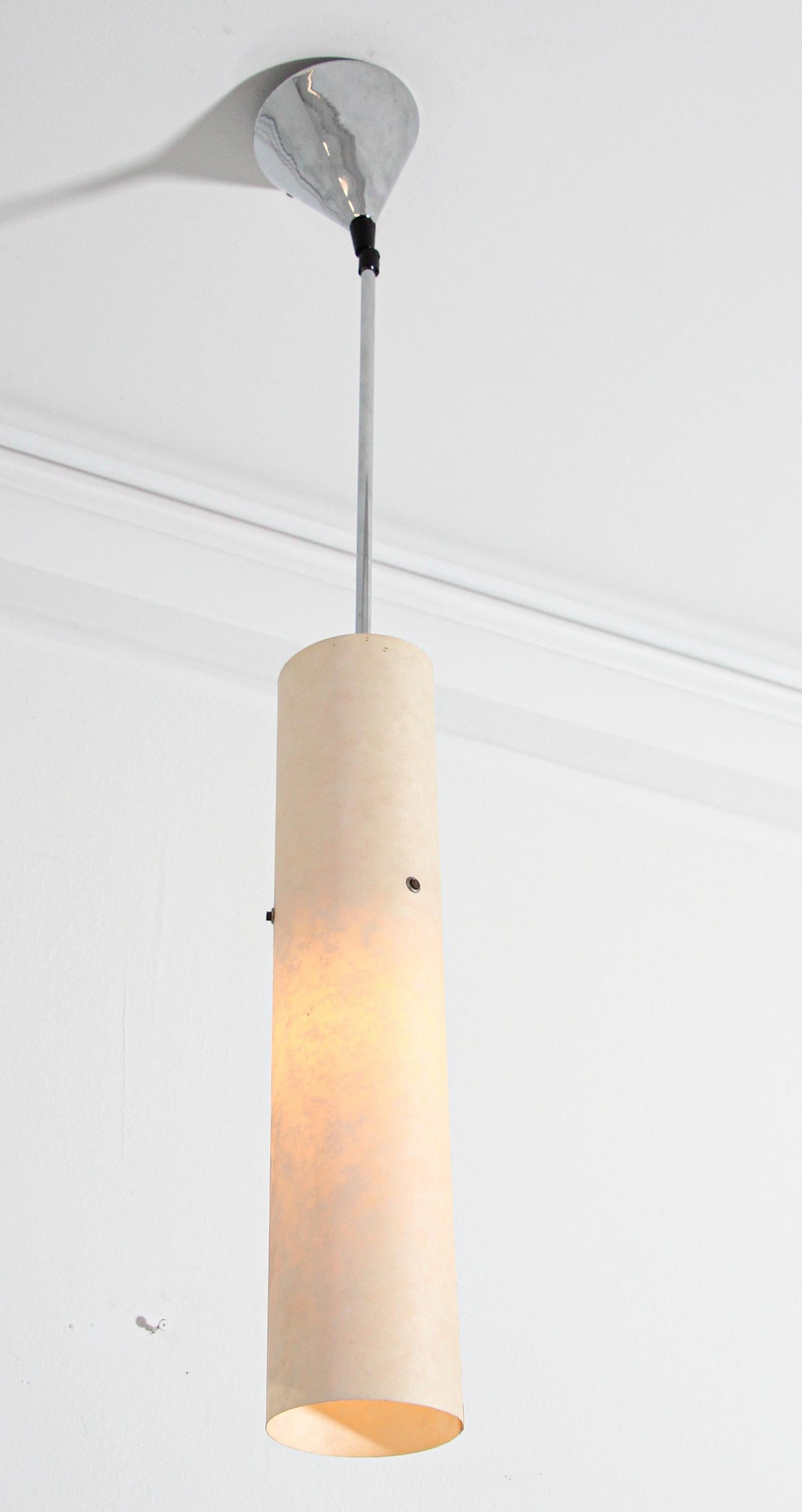 Stitched Parchment Pendant Light in the Style of Santa & Cole, Spain, 1980 — additional view 6