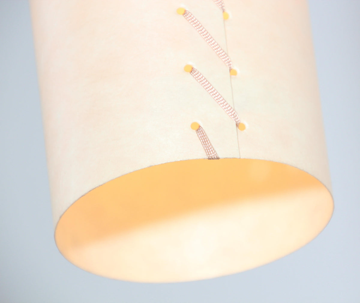 Stitched Parchment Pendant Light in the Style of Santa & Cole, Spain, 1980 — additional view 11