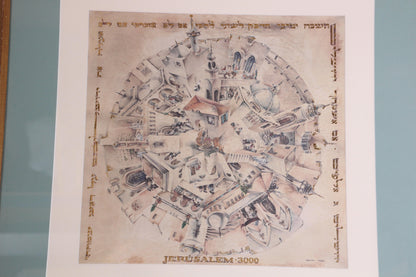 Framed Hand-Painted Jerusalem Art, Modern Style, Late 20th Century — additional view 13