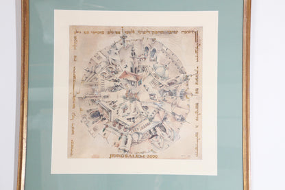 Framed Hand-Painted Jerusalem Art, Modern Style, Late 20th Century — additional view 2