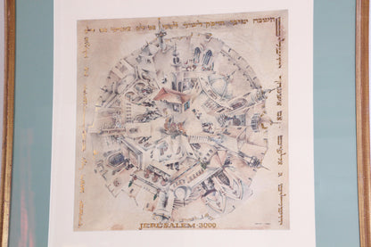 Framed Hand-Painted Jerusalem Art, Modern Style, Late 20th Century — additional view 3