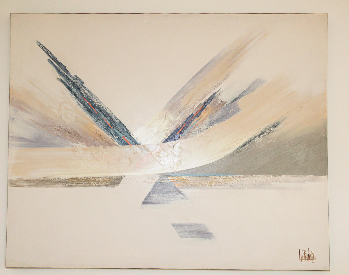 Vintage Signed Lee Reynolds Studio Textured Abstract Painting — additional view 2