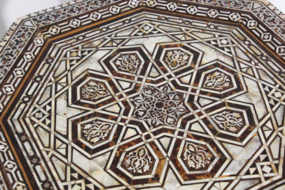 Pair of Large Antique Ottoman Moorish Abalone, Mother-of-Pearl and Bone Inlaid