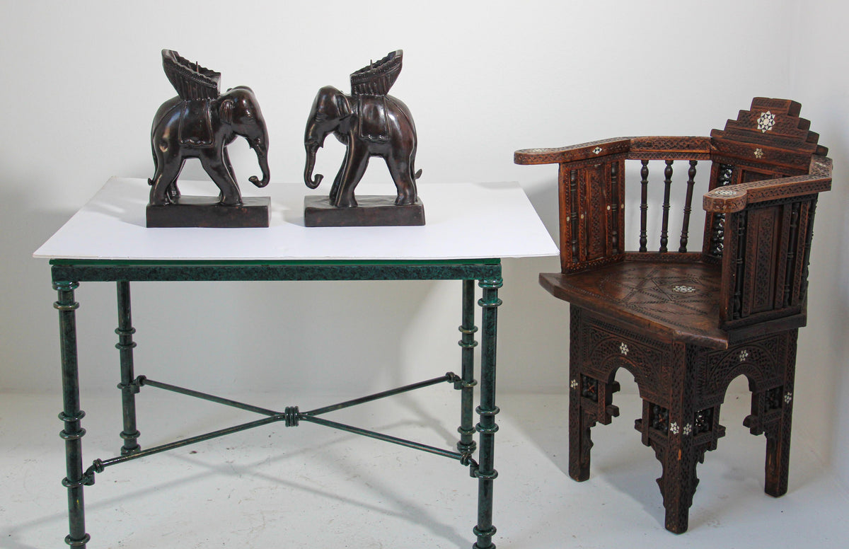 Pair of Maitland Smith Bronze Elephant Vintage Candlesticks — additional view 20