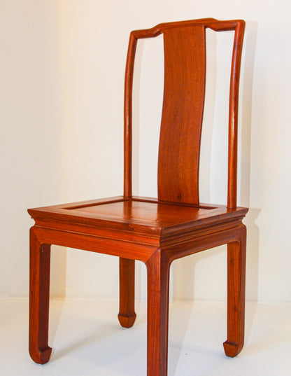 Vintage Chinese Ming Style Side Chair, Handcrafted in Hong Kong, 1950 — additional view 14