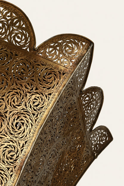Monumental 88-Inch Moroccan Pierced Brass Chandelier Handcrafted in Marrakech – view 15
