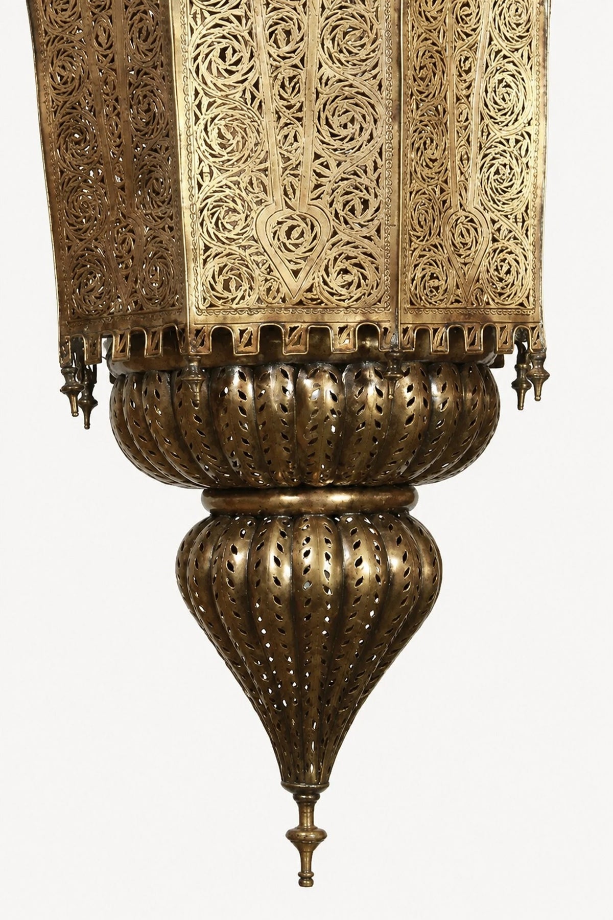 Monumental 88-Inch Moroccan Pierced Brass Chandelier Handcrafted in Marrakech – view 14