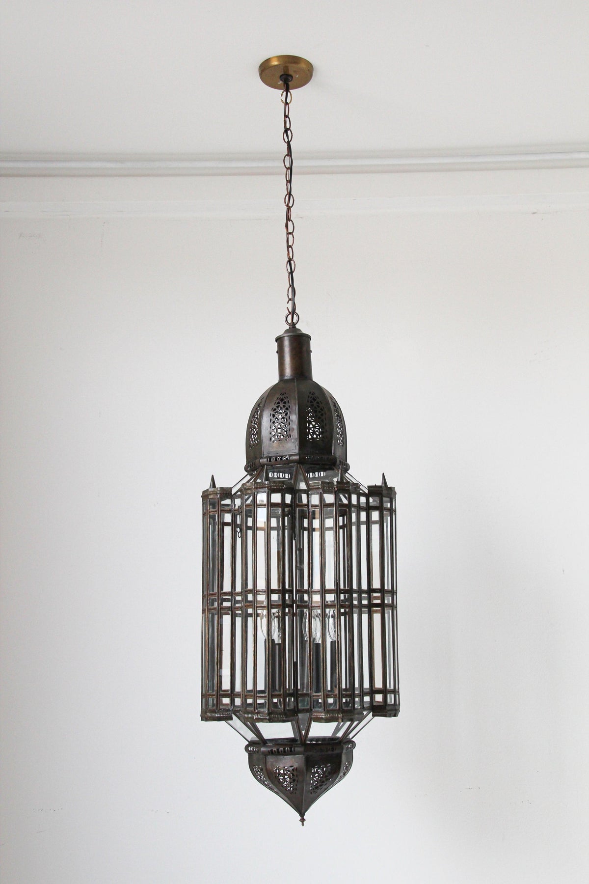 Large Clear Glass Moorish Mamounia Pendant Chandelier, Clear Glass – view 3