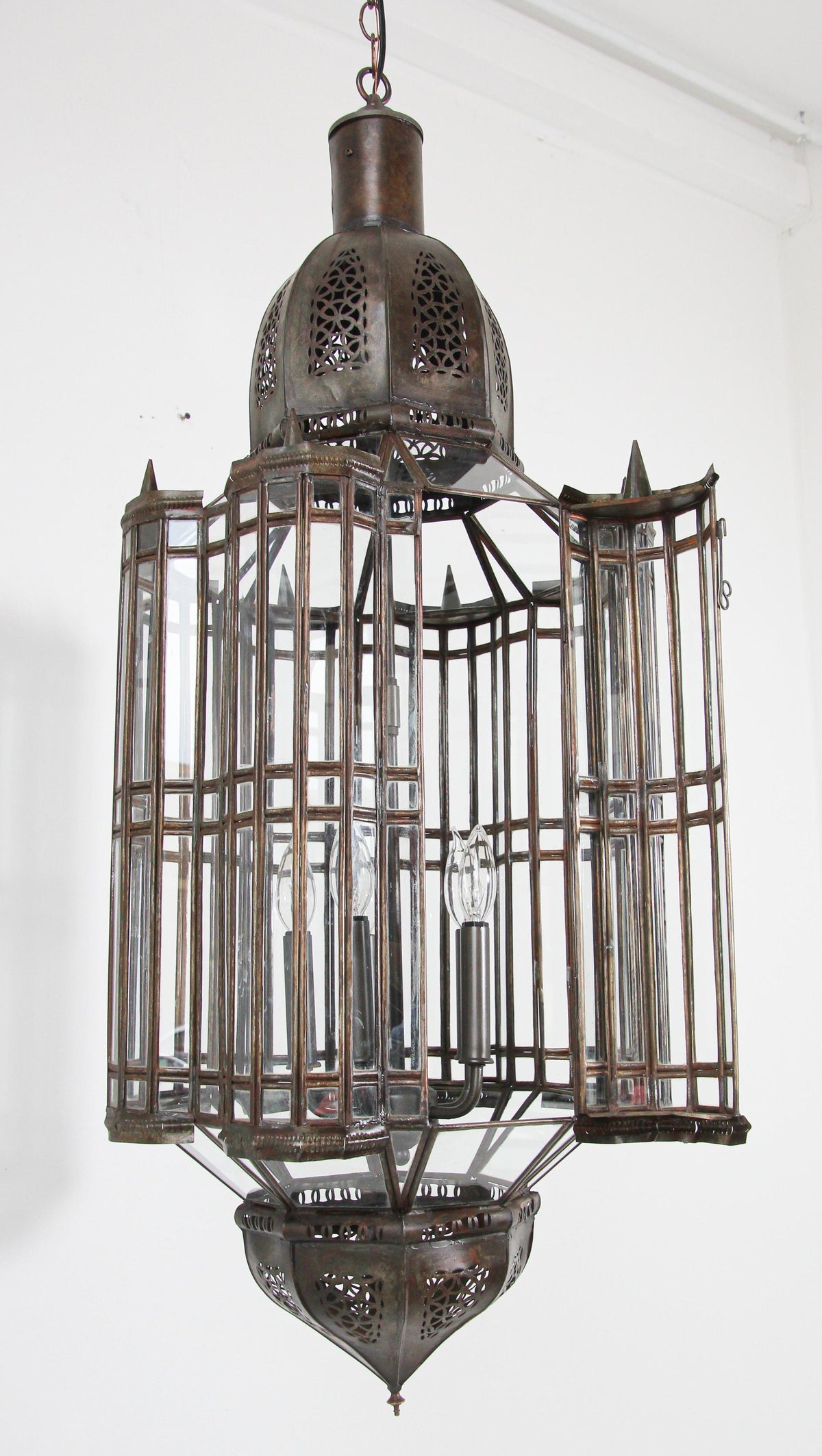 Large Clear Glass Moorish Mamounia Pendant Chandelier, Clear Glass – view 6