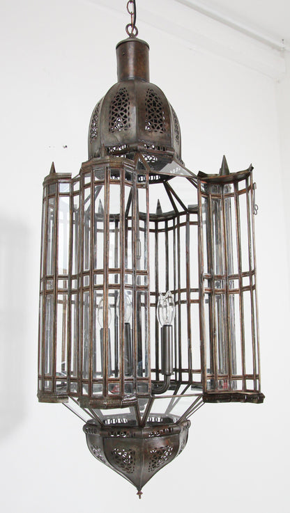 Large Clear Glass Moorish Mamounia Pendant Chandelier, Clear Glass – view 6