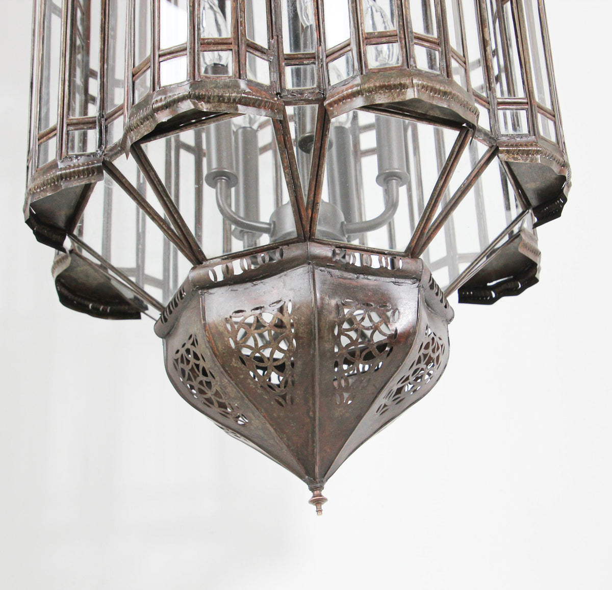 Large Clear Glass Moorish Mamounia Pendant Chandelier, Clear Glass – view 11